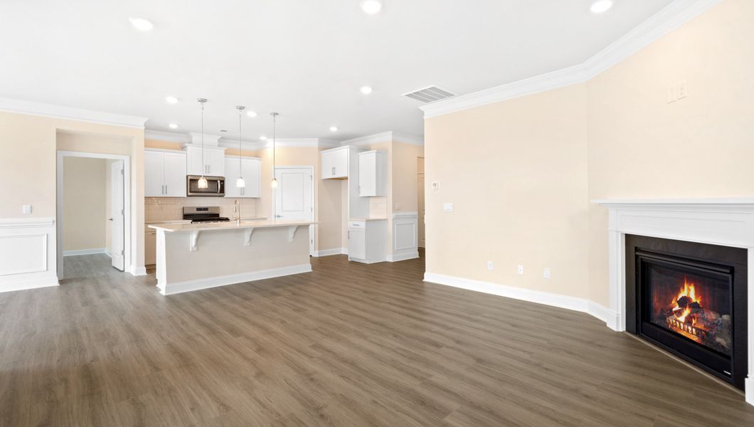 Representative unfurnished interior of a home built from the Bristol by D.R. Horton in The Villas at Pine Valley, Boiling Springs (Image 18).