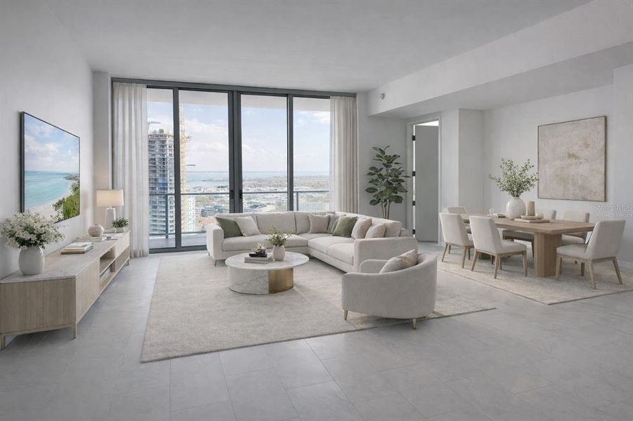 Furnished interior view inside a new home in , St. Petersburg (Image 8).