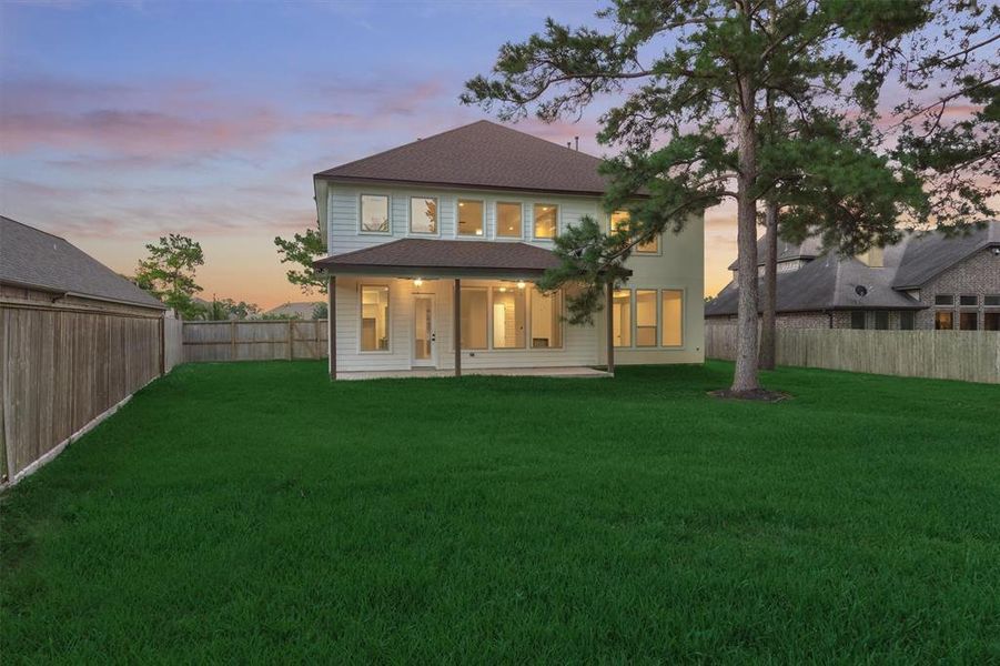 Backyard is a blank slate with plenty of room for your own pool!