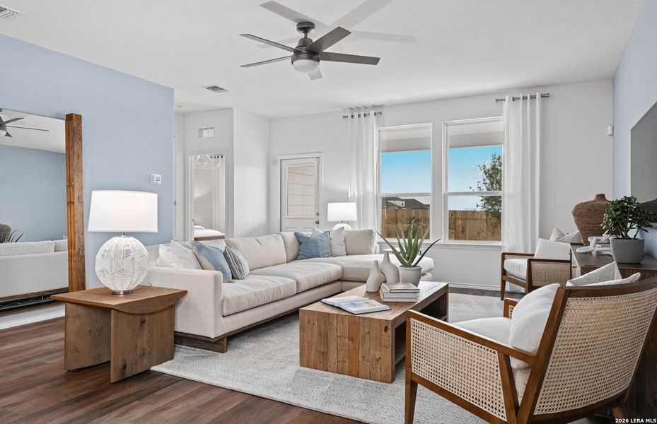 Furnished interior view inside a new home in , New Braunfels (Image 8).