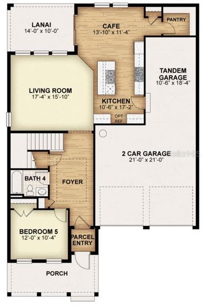 2D floor plan layout of this home in Northlake At Ovation, Winter Garden, FL (Image 4). 2D floor plan layout of this home in Northlake At Ovation, Winter Garden, FL (Image 4).