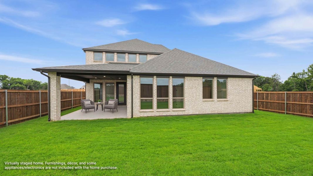 Exterior details and patio area of a home in The Parks at Wilson Creek, Celina (Image 2).