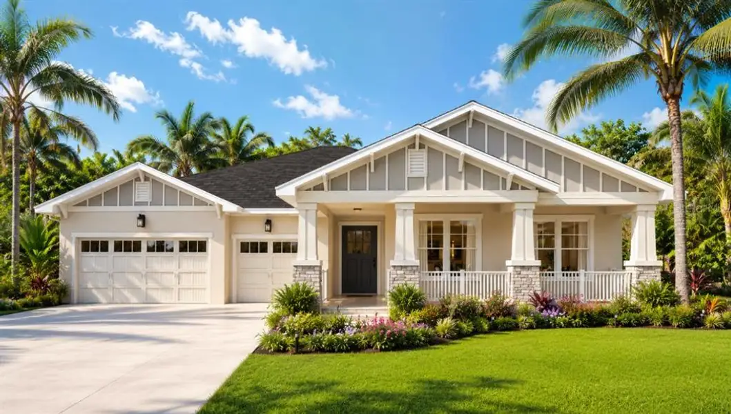 Front exterior of a new home in , Brooksville, FL, highlighting curb appeal (Image 2). Front exterior of a new home in , Brooksville, FL, highlighting curb appeal (Image 2).