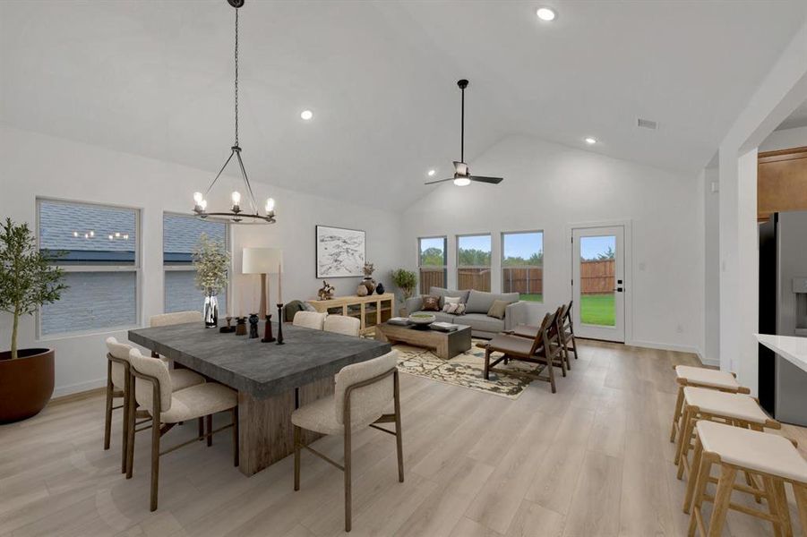 Furnished interior view inside a new home in Aspire at Noble Ridge, Howe (Image 16).
