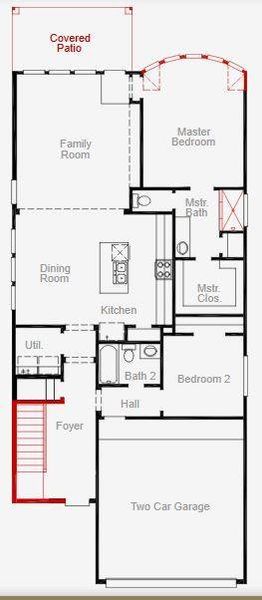 2D floor plan layout of this home in Two Step Farm, Montgomery, TX (Image 3). 2D floor plan layout of this home in Two Step Farm, Montgomery, TX (Image 3).