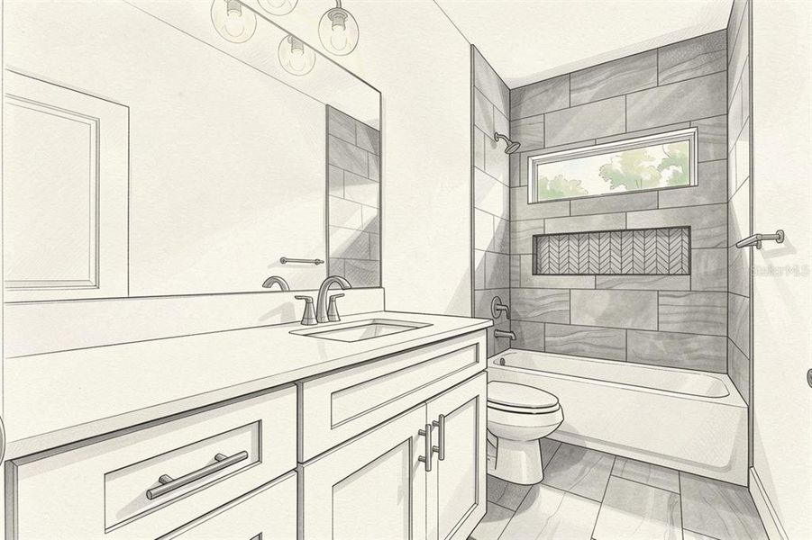 Furnished interior view inside a new home in , Newberry (Image 4).