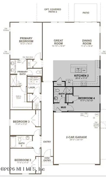 2D floor plan layout of this home in , Palm Coast, FL (Image 4).