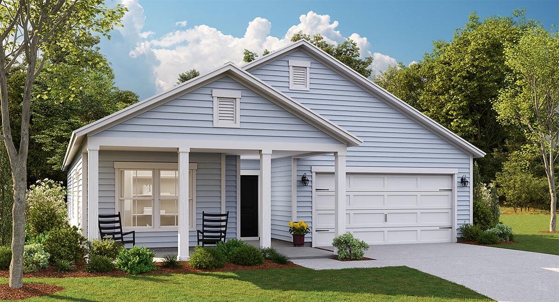 Front exterior of a new home in Heron's Walk at Summers Corner: Arbor Collection, Ridgeville, SC, highlighting curb appeal (Image 2).