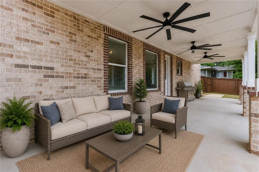Exterior details and patio area of a home in , Norcross (Image 3). Exterior details and patio area of a home in , Norcross (Image 3).