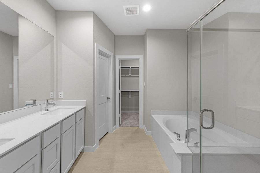 Furnished interior view inside a new home in Grand Oaks Village, Houston (Image 8). Furnished interior view inside a new home in Grand Oaks Village, Houston (Image 8).