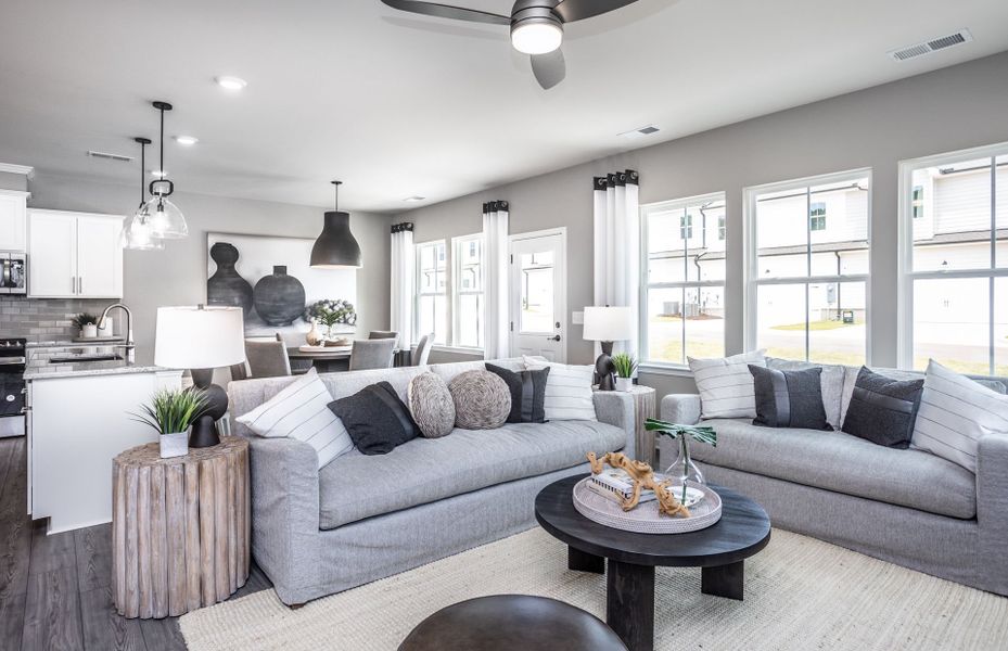 Furnished interior view inside a new home in Exchange at 401, Raleigh (Image 13).