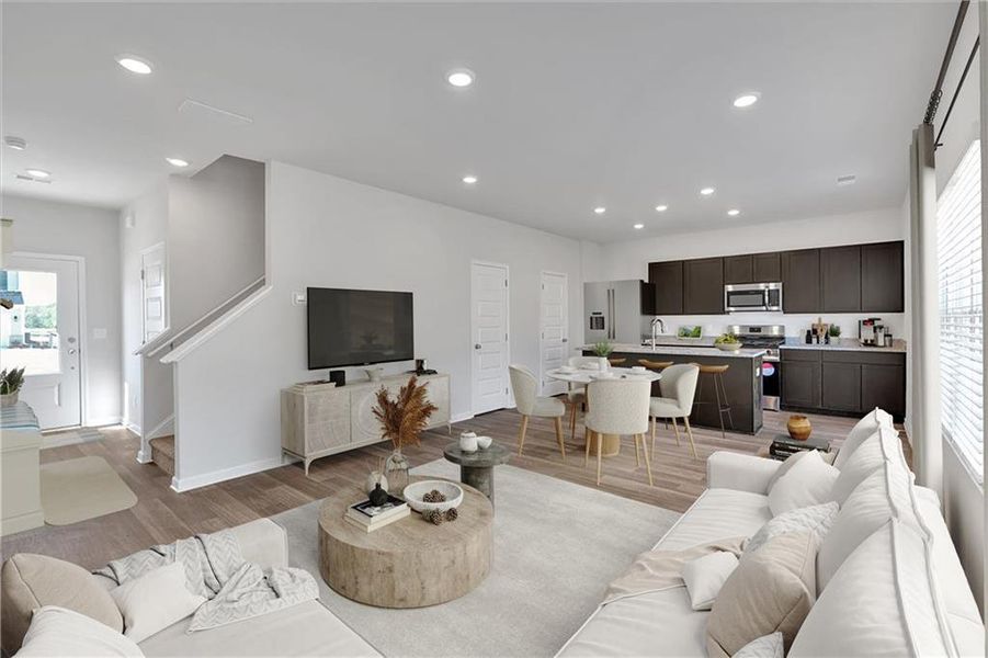 Furnished interior view inside a new home in Salacoa, Calhoun (Image 6).