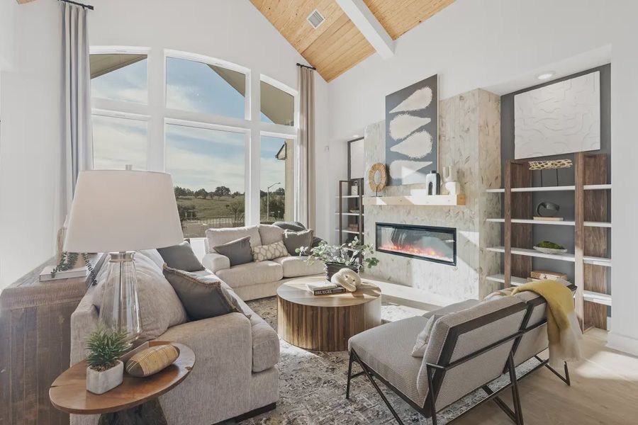 Representative furnished interior of a home built from the Hattie by Chesmar Homes in Broken Oak, Georgetown (Image 4).