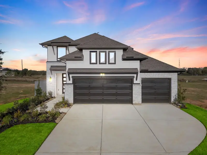 Front exterior of a new home in Jubilee, Hockley, TX, highlighting curb appeal (Image 2). Front exterior of a new home in Jubilee, Hockley, TX, highlighting curb appeal (Image 2).