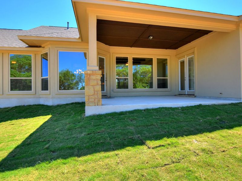 Representative exterior details of a home built from the San Simeon I by Giddens Homes in Clearwater Ranch, Liberty Hill (Image 93).
