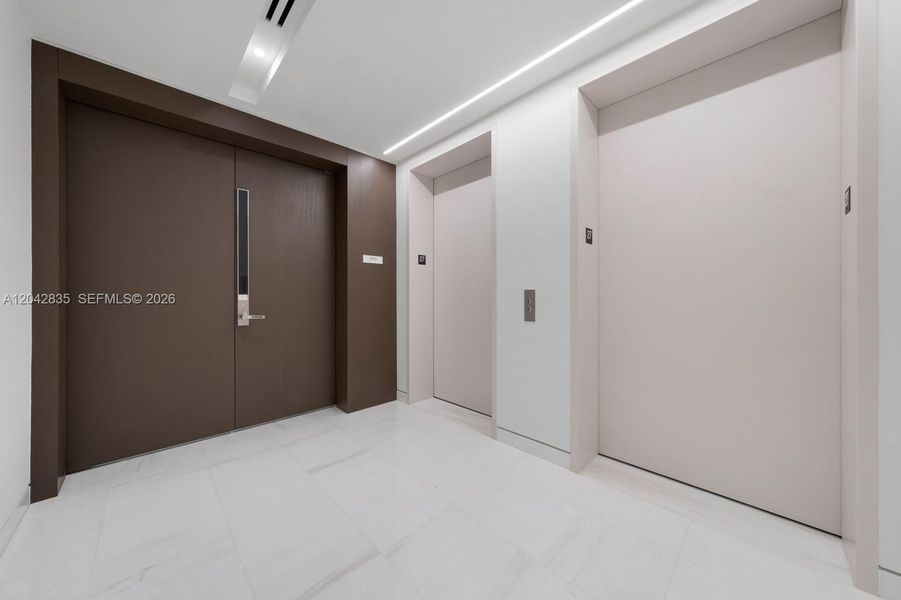 Spacious, unfurnished interior of a new home in Aston Martin Residences, Miami (Image 23).