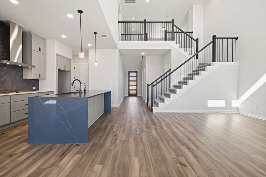 Furnished interior view inside a new home in Park Collection at Lariat, Liberty Hill (Image 10).