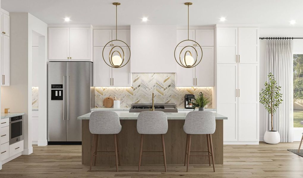 Furnished interior view inside a new home in , Dallas (Image 3).