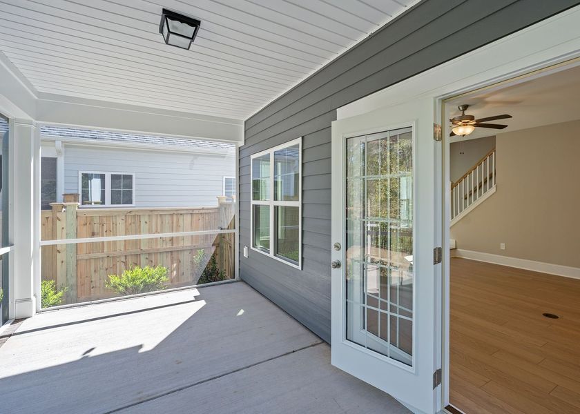 Exterior details and patio area of a home in Carolina Creek, Hampstead (Image 4).