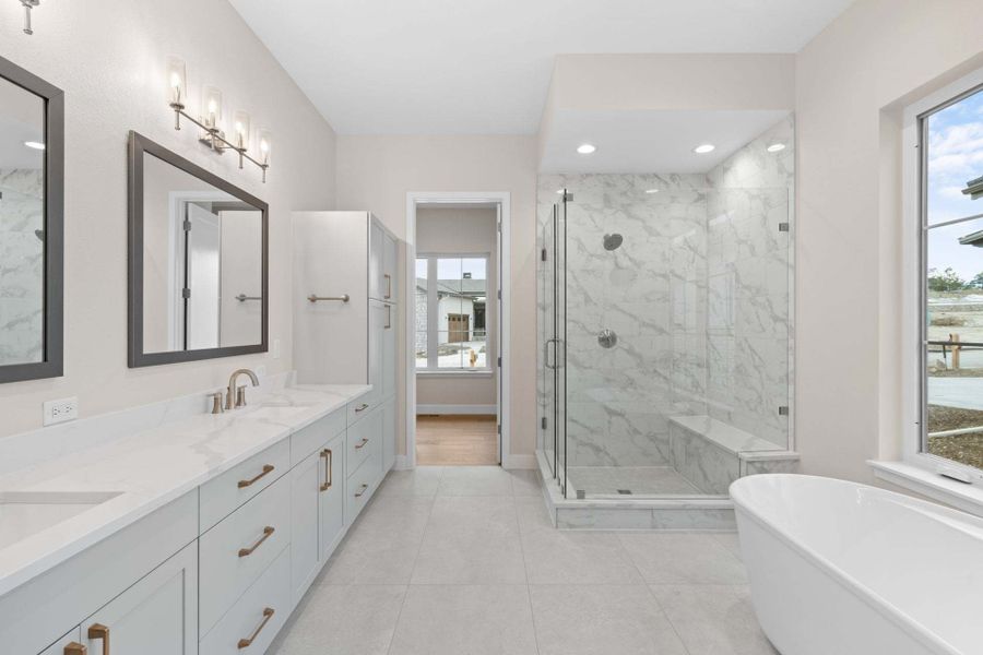 Residence 2 | Primary Bath | V3 layout | The Summit at Castle Pines by Trumark Homes