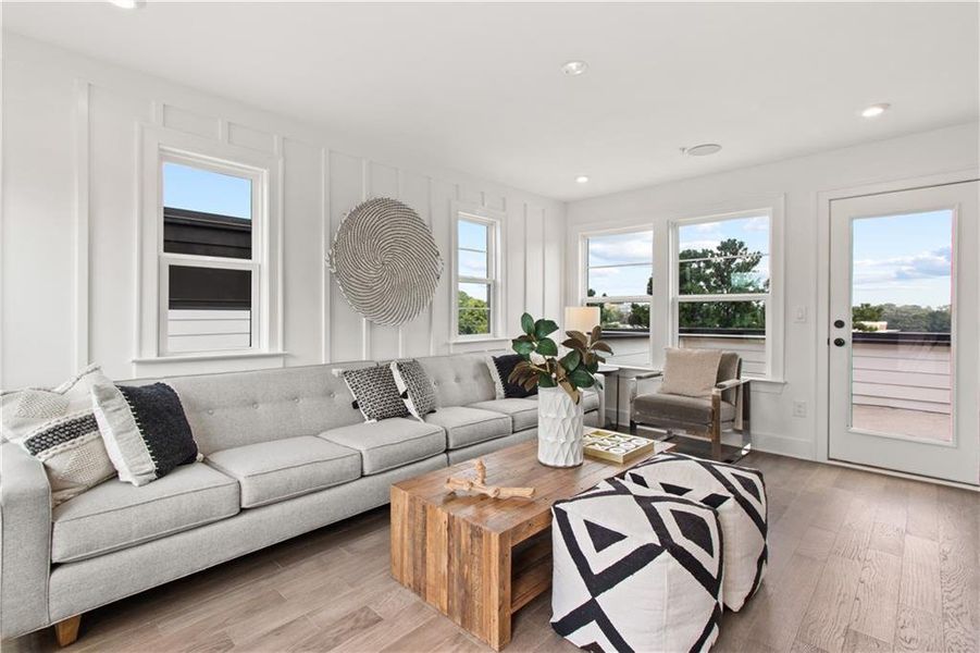 Furnished interior view inside a new home in Easton, Atlanta (Image 6). Furnished interior view inside a new home in Easton, Atlanta (Image 6).