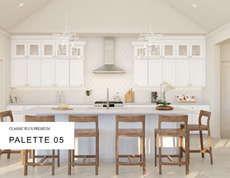 Classic Look Palette 5 Selection Sheet (*Artist rendering used for illustration purposes only.)