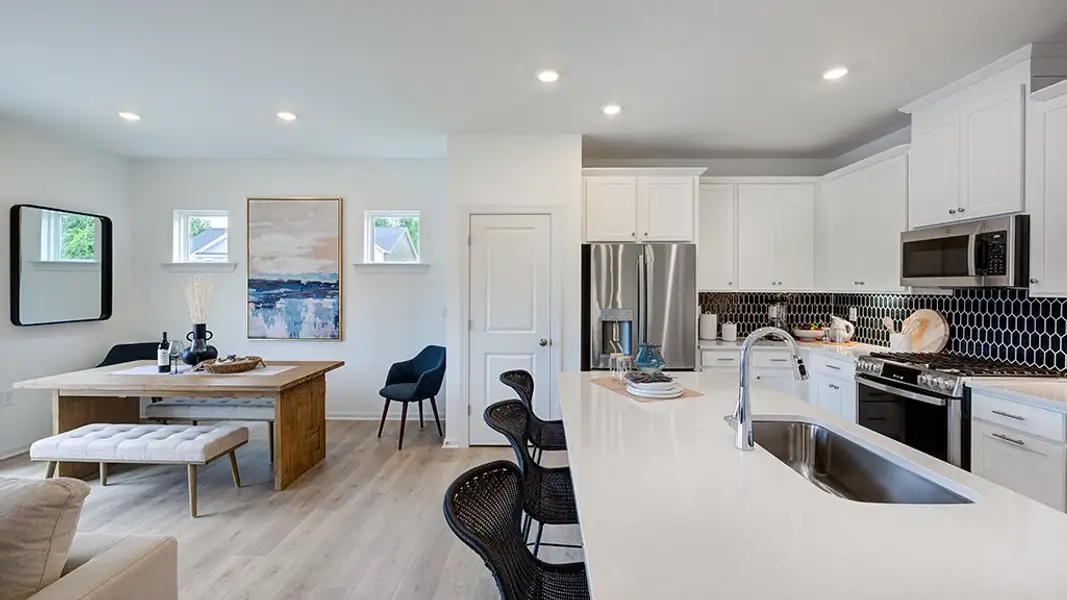 Furnished interior view inside a new home in Magnolia Townes, Wendell (Image 3).
