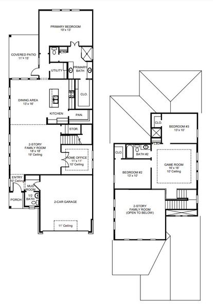 Image 4 representing the 2362E by Perry Homes in Easton Park 40', Austin, TX.