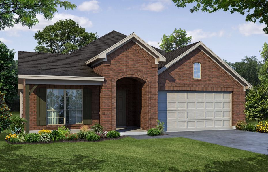 Representative exterior photo of a completed home built from the Concept 2065 by Risewell Homes in Silo Mills, Joshua, TX (Image 7). Representative exterior photo of a completed home built from the Concept 2065 by Risewell Homes in Silo Mills, Joshua, TX (Image 7).