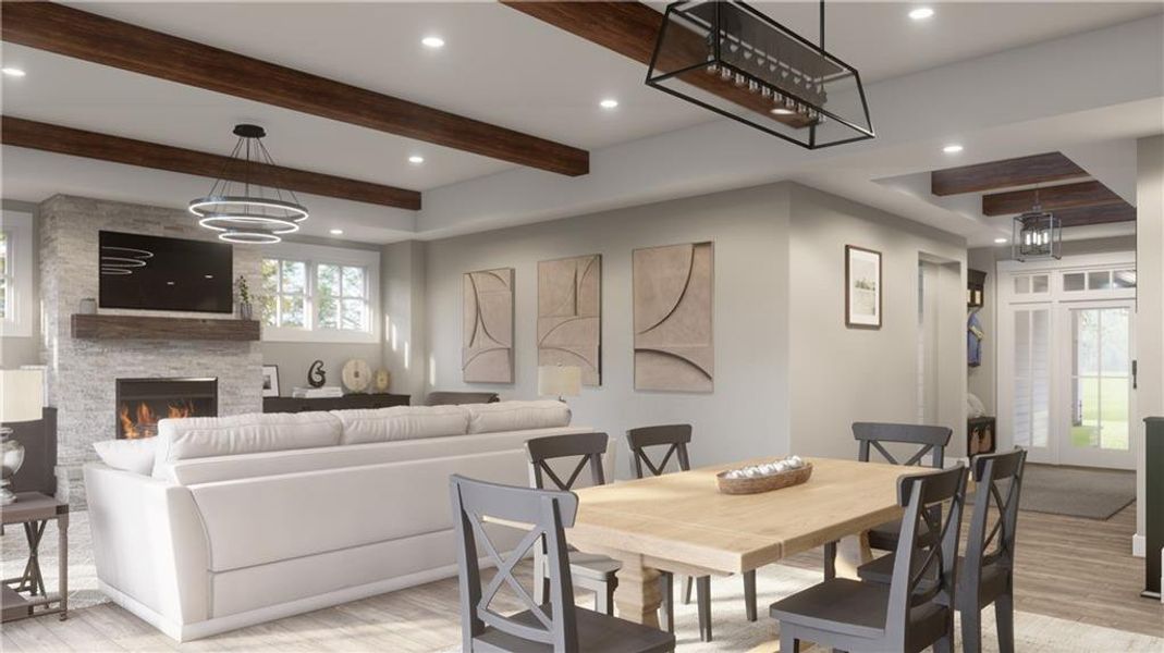 Furnished interior view inside a new home in , Ellijay (Image 13).