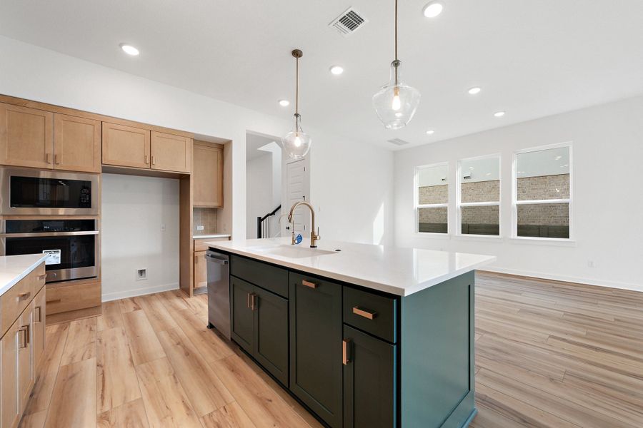Furnished interior view inside a new home in Wolf Ranch, Georgetown (Image 10).
