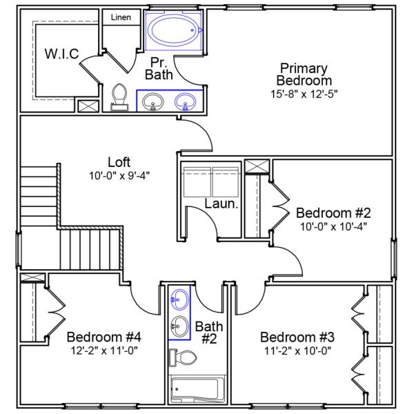 2D floor plan layout of this home in Haynes Park, Columbia, SC (Image 3).
