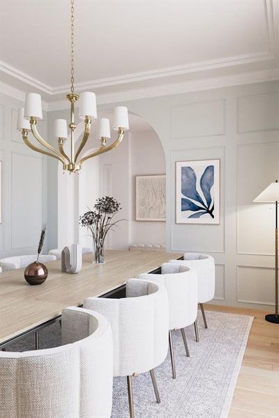 Furnished interior view inside a new home in , Dallas (Image 8).