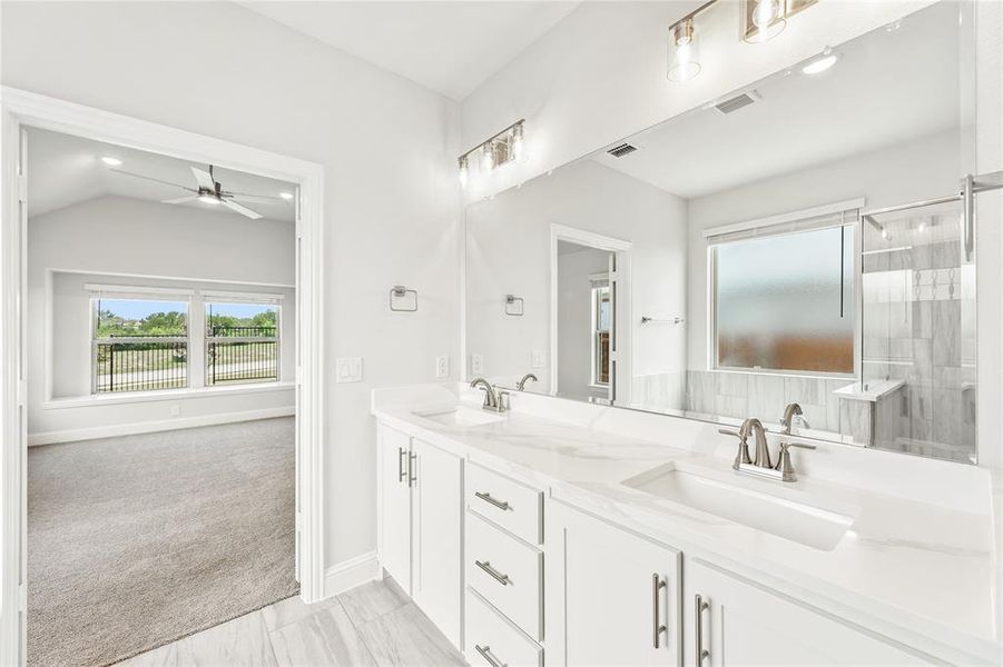 Furnished interior view inside a new home in Ridge Ranch, Mesquite (Image 8).
