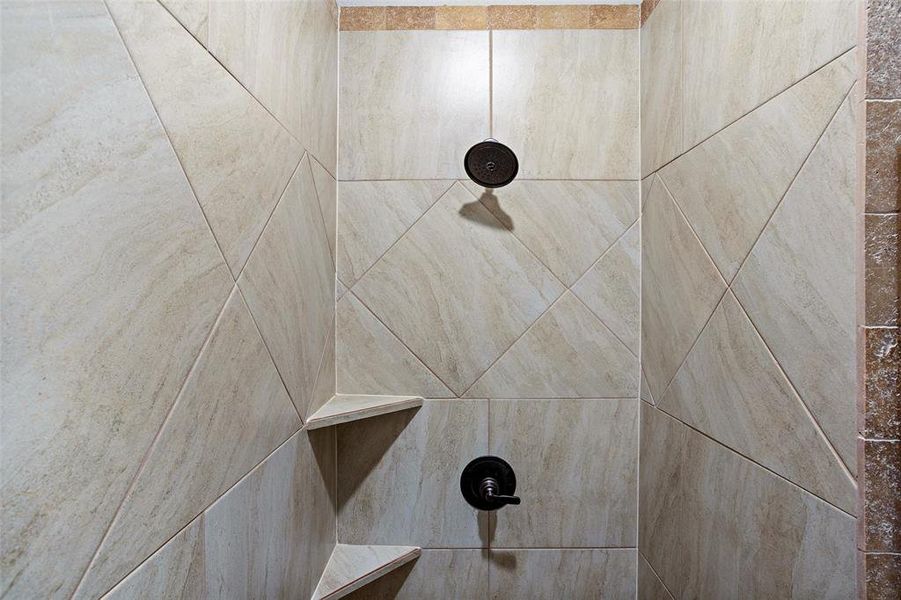 Details featuring tiled shower