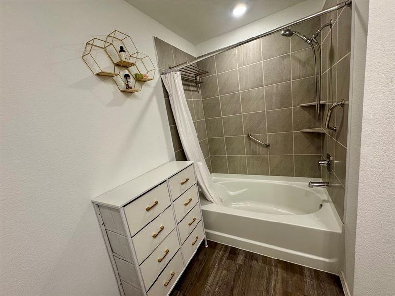 Garden soaking tub combo with shower