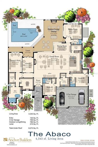 2D floor plan layout of this home in , Sarasota, FL (Image 5).