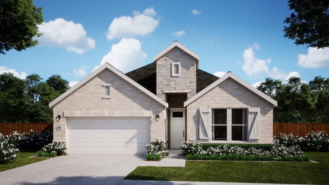 Elevation B | Monica | Sage Collection – Freedom at Anthem in Kyle, TX by Landsea Homes