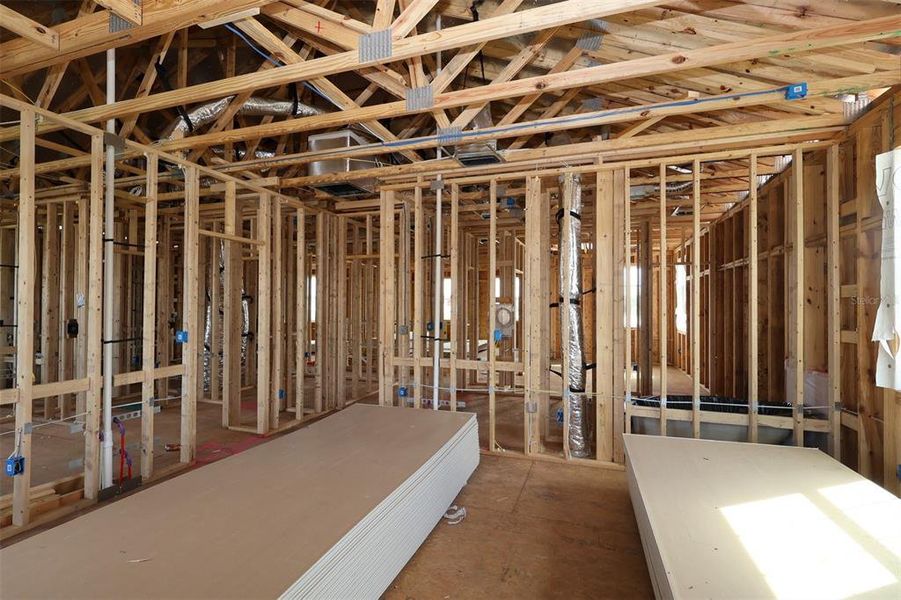 In-progress construction of a new home in Center Lake on the Park, St. Cloud, FL (Image 26).