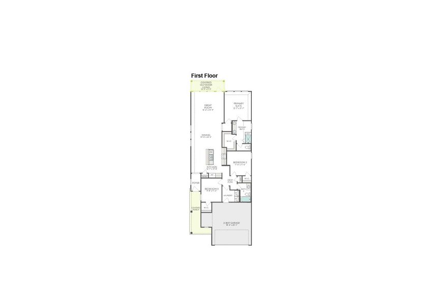 2D floor plan layout of this home in The Meadows, Denton, TX (Image 4). 2D floor plan layout of this home in The Meadows, Denton, TX (Image 4).