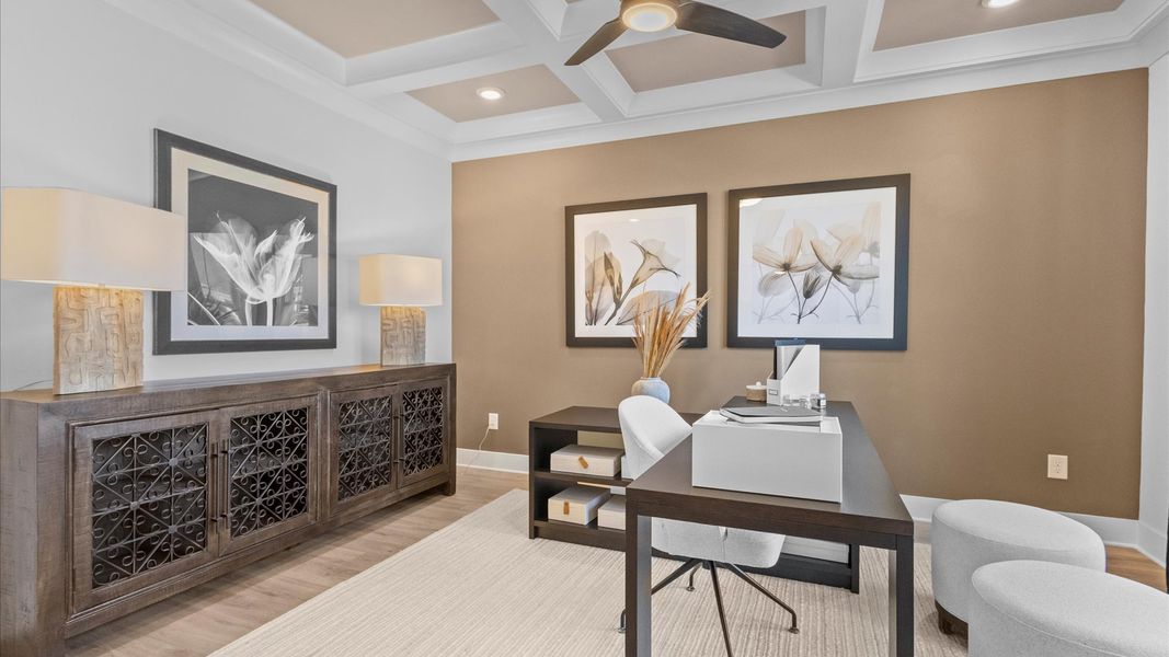 Representative furnished interior of a home built from the Stonefield by DRB Homes in Wells Crossing, Seneca (Image 7).