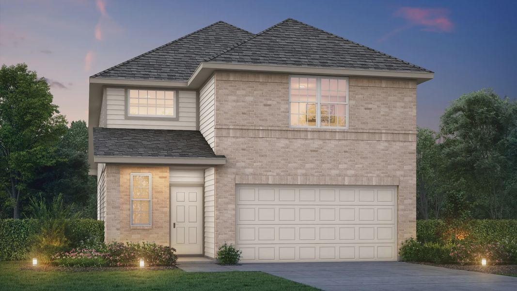 Representative exterior photo of a completed home built from the The Wisteria by Legend Homes in Rocky Creek Crossing, Crowley, TX (Image 1). Representative exterior photo of a completed home built from the The Wisteria by Legend Homes in Rocky Creek Crossing, Crowley, TX (Image 1).