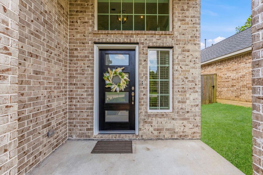 Covered front porch entry