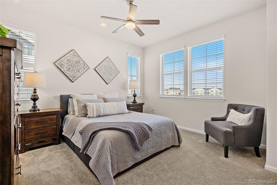 Primary Bedroom with gorgeous mountain views.