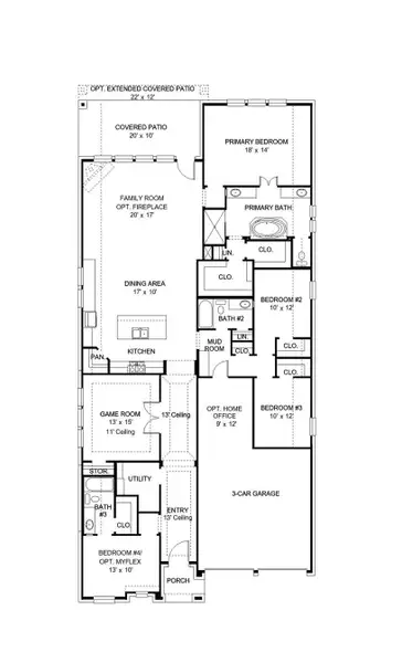 2D floor plan layout of this home in Jubilee 60', Hockley, TX (Image 2). 2D floor plan layout of this home in Jubilee 60', Hockley, TX (Image 2).