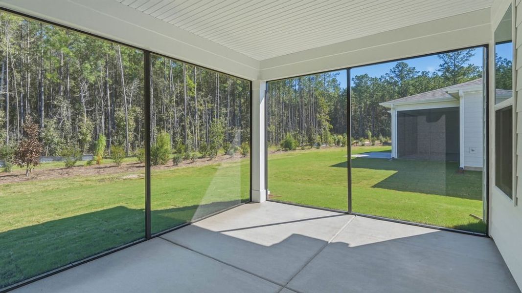 Exterior details and patio area of a home in Sun City Hilton Head, Bluffton (Image 3).