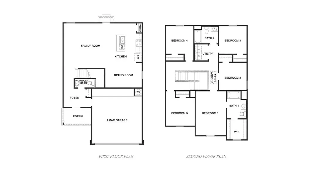 2D floor plan layout for the The Franklin by D.R. Horton in Avenida, Converse, TX (Image 3).