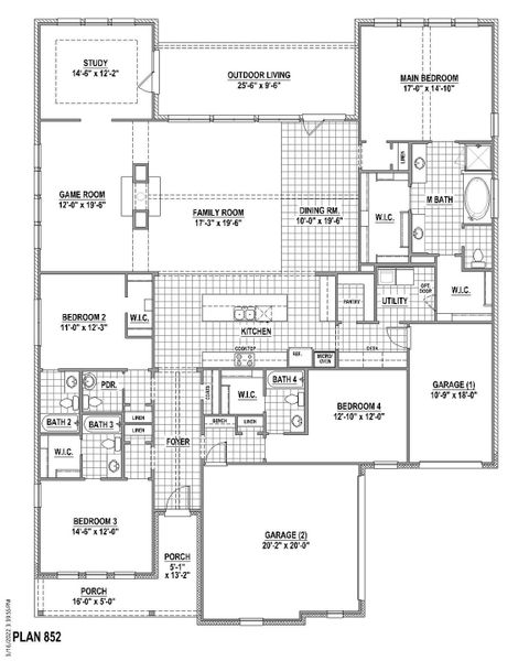 Plan 852 1st Floor Plan 852 1st Floor