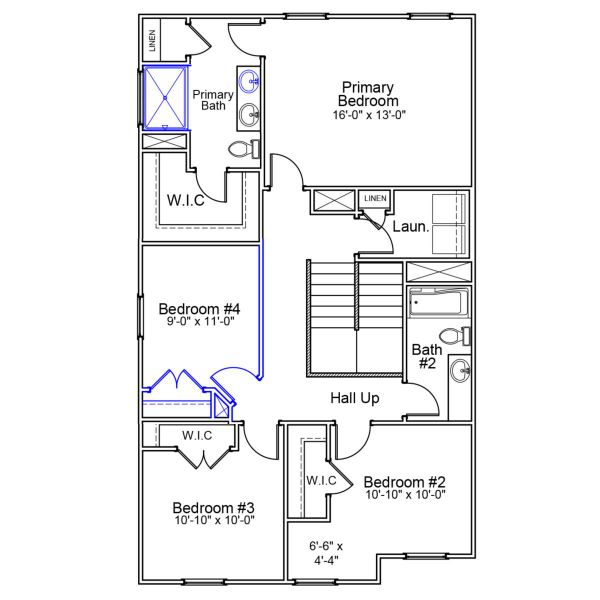 2D floor plan layout of this home in Central Creek, Goose Creek, SC (Image 4).