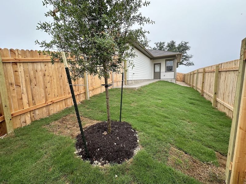 Front exterior of a new home in Sage Hollow, Kyle, TX, highlighting curb appeal (Image 4).